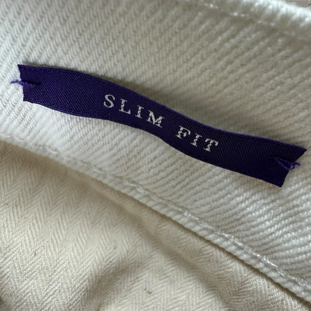 NWT Ralph Lauren Purple Label Men's Core Slim Fit Jeans 28x32 White‎ Italy $895